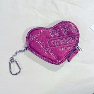 VINTAGE Coach jewel heart coin purse